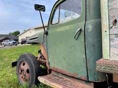 Ford Model 8R8T F-5 Single Axle Truck with 12' Box, Flat Head V-8 (Front pi