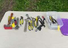 tote of misc tools