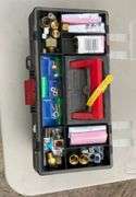 Tool box w/misc plumbing supplies