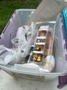 3 totes of PVC parts