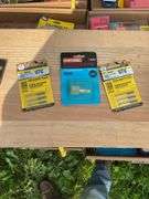 flat w/multi meter, craftsman bit set, magnetic pick up tool, misc connecto