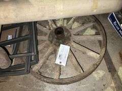 Ford Model T/A Parts - Wooden Spoked Wheel, Window Frames, Roof Vinyl