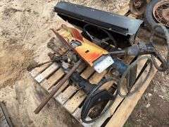 Vintage automobile parts - floor pan, driveshaft, steering sectors, inner f
