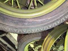 Ford Model T/A Parts -  Spoke wheels with three tires(Have been painted)(Un