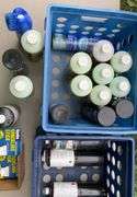 2 totes of soap, butane torch tanks
