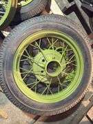 Ford Model T/A Parts -  Spoke wheels with three tires(Have been painted)(Un