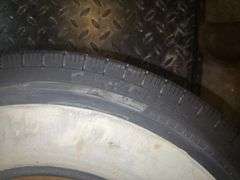 (1) Coker Classic 6.50R16 White Wall Tire, Lightly Used Takeoff, Good Condi