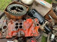 Assorted Automotive Parts, Differential Parts, Heater Core, GM V8 Manifold