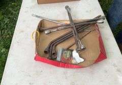 Flat of tire irons & tire wrenches