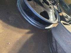 (3) Vintage 5 bolt Heavy Truck Rims(One has been painted)