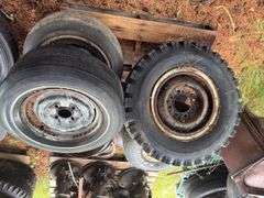 Assorted Rims and Tires, 4 Bolt, 6 Bolt, 8 Bolt