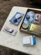 Flat w anti freeze & coolant tester, syphon pump, digital tire gauge, wall 
