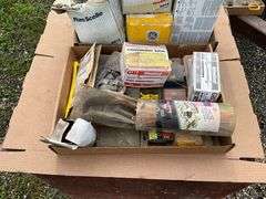 Flat of wire nuts, zip ties, & sealed beam lamps