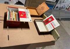 3 cigar boxes and collectible pencils
