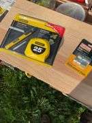 flat w/multi meter, craftsman bit set, magnetic pick up tool, misc connecto