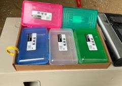Flat of pencil boxes and three ring binder