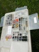 5 storage boxes w/contents