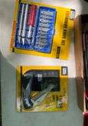 Craftsman aluminum mini jack, utility knife , tape measure