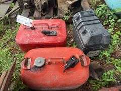 (2) Metal Boat Tanks, Plastic Battery Box
