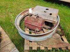 Farmall/Agricultural Equipment Parts - Hood, 8"x36" Rear Tractor Rim, 4 Bol
