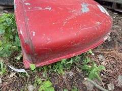 Tractor fuel tank appears to be for Farmall, Tractor belt pulley