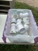 3 totes of PVC parts