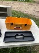 3 plastic tool boxes