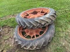 Goodyear 10 x 38 tractor tires spoked rims