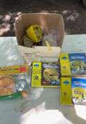 Box of tow straps & misc