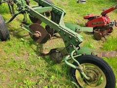 John Deere 2x14" Pull Type Plow, Hydraulic Lift, Coulters