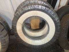 (2) Coker Classic 6.50-16 White Wall Tires, New/Unused