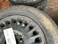 (4) 205/70r15 Tires on 5 Bolt Rims, (2) 215/55r16 Tires on 5 Bolt Rims