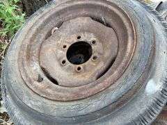 Assorted rims and tires - 5 and 6 bolt, 14” and 15” tires