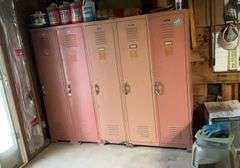 5 locker unit 75 in long x 5 ft tall x 18 in deep