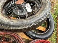Assorted 5 Bolt Spoked Wheels, 19” Tires