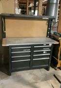 Craftsman workbench w/ power strips and lights 8 drawer 54 wide top