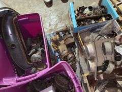 Vintage Car Lights, Assorted Carburetors, Vintage Car Horns, Other Vintage