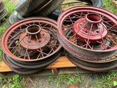 Assorted 5 Bolt Spoked Wheels, 19” Tires
