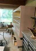 99 in long shelving unit w/ drawers