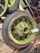 Ford Model T/A Parts -  Spoke wheels with three tires(Have been painted)(Un
