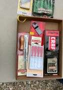 Flat of magmats, file guide & files;  grip on magnetized 6 pc screwdriver s