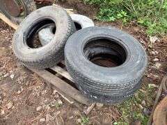 (2) Firestone 245/75/16 tires (good tread);(2) 225/75/15 tires
