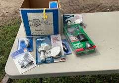 Box of plumbing supplies