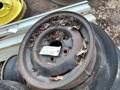 Assorted rims and tires - 5 and 6 bolt, 14” and 15” tires