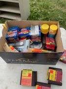 Sanding supplies, abrasive wheels, crack filler, misc