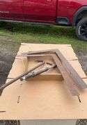 Flat w/ nail puller, 2 carpenter squares & a bar