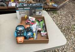 Flat w/ black & decker dust buster accessory kit; ice & snow spikes, tape m