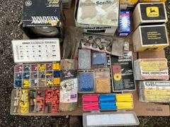 Flat of wire nuts, zip ties, & sealed beam lamps