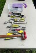 tote of misc tools
