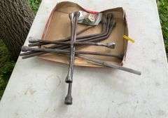 Flat of tire irons & tire wrenches